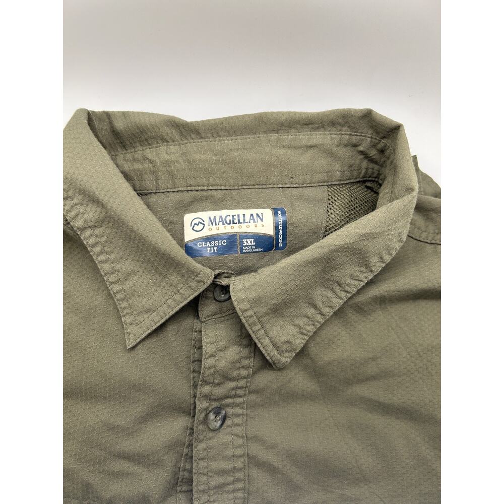 MAGELLAN SHOOTING SHIRT Men's 3XL green Hunting Deer Outdoor Long Sleeve Army